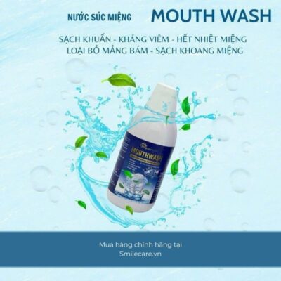 Nước súc miệng MouthWash, niềng răng, viêm lợi, viêm nướu, hôi miệng, chảy máu chân răng